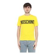 Moschino Gul Logo Print T-shirt Yellow, Herr