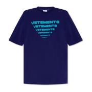 Vetements T-shirt med logotyp Purple, Herr