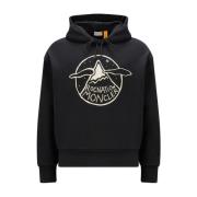 Moncler Svarta Sweaters med Justerbar Huva Black, Herr