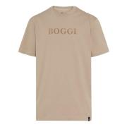 Boggi Milano Bomull T-shirt Beige, Herr