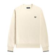 Fred Perry Ecru Herrtröja med Logotyp Beige, Herr