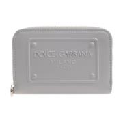 Dolce & Gabbana Plånbok i läder med logotyp Gray, Herr