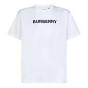 Burberry Vita Ribbade Crewneck T-shirts och Polos White, Herr