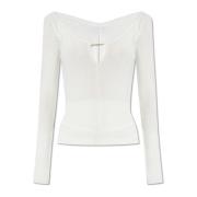 Jacquemus Pralu ribbed top White, Dam