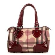 Burberry Vintage Pre-owned Canvas handvskor Red, Dam