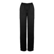 Herno Wide Trousers Black, Dam