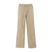 Panicale Wide Trousers Beige, Dam