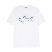 Paul & Shark Bomull T-shirt, 100% Bomull, Tillverkad i Tunisien White,...