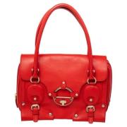 Versace Pre-owned Pre-owned Laeder totevskor Red, Dam