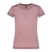 Rick Owens Dusty Pink Cropped Level T-Shirt Pink, Dam