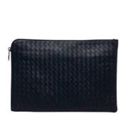 Bottega Veneta Vintage Pre-owned Laeder handvskor Blue, Dam