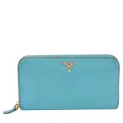 Prada Vintage Pre-owned Laeder plnbcker Blue, Dam