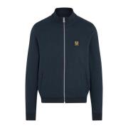 Belstaff Marinbl? Zip-Through Sweatshirt Blue, Herr