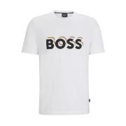 Boss Bomull T-Shirt White, Herr