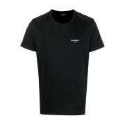 Balmain Lyxig Flock T-shirt Black, Herr