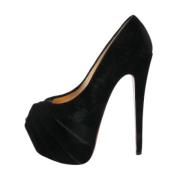 Christian Louboutin Pre-owned Pre-owned Sammet klackskor Black, Dam