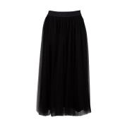 Fabiana Filippi Lång enfärgad kjol Black, Dam
