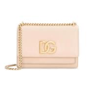 Dolce & Gabbana Ljusrosa Läder Crossbody Väska Pink, Dam