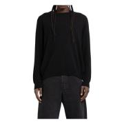 Lemaire Svart lammsull crewneck tröja Black, Herr