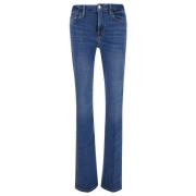 Frame Boot-Cut Jeans för Kvinnor Blue, Dam