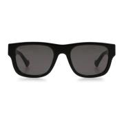 Gucci Svarta solglasögon med sidologo detalj Black, Herr