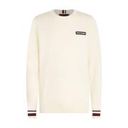 Tommy Hilfiger Vita Tröjor för Män White, Herr