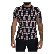 Dolce & Gabbana Svart Bacio Di Venere Print T-shirt Black, Herr