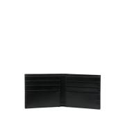 Dolce & Gabbana Svart läder billfold plånbok med logotyp Black, Herr