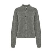 Gestuz Grå Alphagz Kort Cardigan Gray, Dam