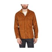 Jagvi. Rive Gauche Organiskt Corduroy Overshirt Brown, Herr