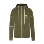 Borgo Cremona Olive Zip Hoodie Green, Herr