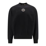 Moncler Svart Crew-neck Sweatshirt Black, Herr