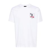 PS By Paul Smith Vita T-shirts och Polos med Grafiskt Tryck White, Her...