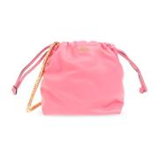 Moschino Läder axelväska Pink, Dam