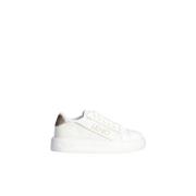 Liu Jo Off White Mesh Calf Leather Sneaker White, Herr
