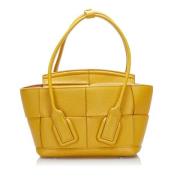 Bottega Veneta Vintage Pre-owned Laeder handvskor Yellow, Dam