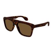 Gucci Stiliga solglasögon för en trendig stil Brown, Unisex
