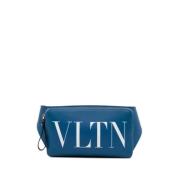 Valentino Vintage Pre-owned Laeder crossbodyvskor Blue, Dam