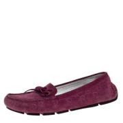 Gucci Vintage Pre-owned Mocka lgskor Purple, Dam