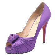 Christian Louboutin Pre-owned Pre-owned Satin klackskor Purple, Dam