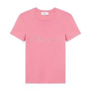 Blumarine Bubblegum Logo T-Shirt Pink, Dam