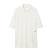 Burberry Polo med broderad Equestrian Knight White, Herr