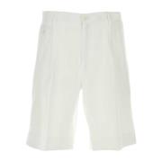 Dolce & Gabbana Vita linne Bermuda shorts White, Herr