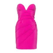 Genny Kristallprydd axelbandslös klänning Pink, Dam