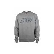 Autry Grå Bomullssweatshirt med Logotyp Gray, Herr