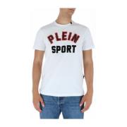 Plein Sport Vit Tryckt T-shirt White, Herr