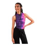 Desigual Lila Ärmelös Tank Top Purple, Dam