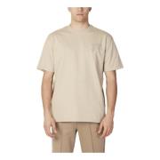 Fila Beige Enfärgad Kortärmad T-shirt Beige, Herr