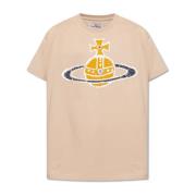Vivienne Westwood T-shirt med logotyp Beige, Herr