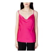 Vila Fuchsia Cowl Neck Tank Top Pink, Dam